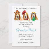 Basset Hound Chiot Thème Baby shower Invitation (Devant)