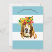 Basset Hound Chiot Thème Baby shower Invitation (Dos)