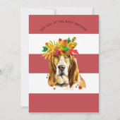 Basset Hound Chiot Thème Baby shower Invitation (Dos)