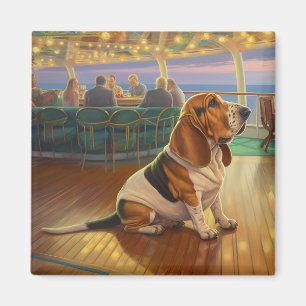 Basset Hound Christmas Cruise: Pawsome Holiday Magneet