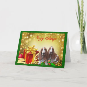 Basset Hound Christmas Kaart Cadeaus