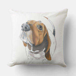 Basset Hound Close-up Cute en lovable Kussen