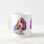 Basset Hound complètement de tasse de couleurs (Devant gauche)