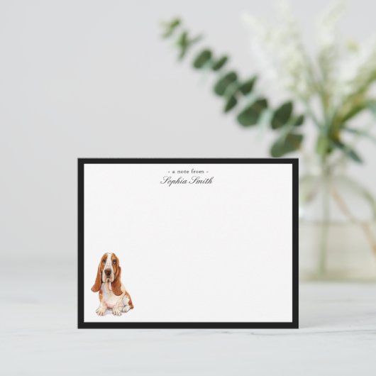 Basset Hound Custom Flat Merci Notes (Debout devant)