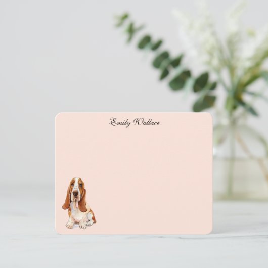 Basset Hound Custom Flat Merci Notes (Debout devant)