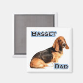 Basset Hound Dad 4 - Magneet (Voorkant / Achterkant)