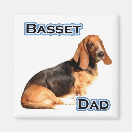 Basset Hound Dad 4 - Magneet (Voorkant)
