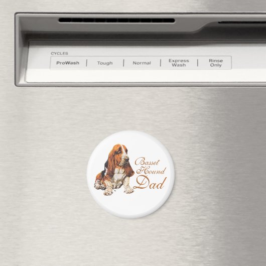 Basset Hound Dad Magneet (Insitu (Vaatwasser))
