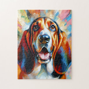 Basset Hound Dog Acryl Print Hondenliefhebber Gift Legpuzzel