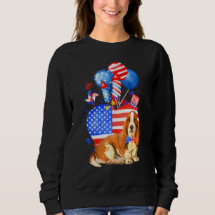Basset Hound Dog America 4th van juli Amerikaanse Trui