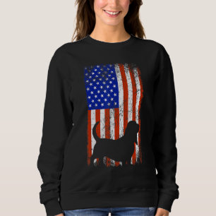 Basset Hound Dog American USA vlag Trui