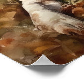 Basset Hound Dog Art Imprimer Poster (Coin)