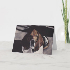 Basset Hound Dog Art Wenskaart Kaart