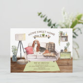 Basset Hound Dog Bewegende Aankondiging (Staand voorkant)