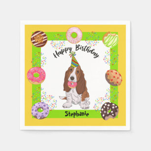 Basset Hound dog Birthday Party Napkin Servet