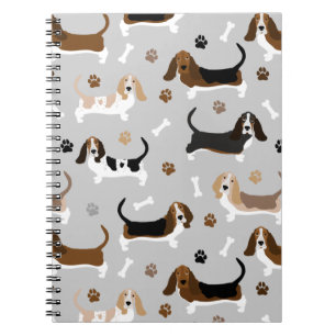 Basset Hound Dog Botten en Paws Notitieboek