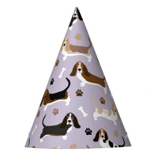 Basset Hound Dog Botten en Paws Party Pet Feesthoedjes