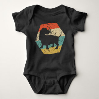 Basset Hound Dog Breed Retro Distressed Hexagon Romper