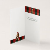 Basset Hound Dog Carte de vacances Red et Green Pl (Inside)