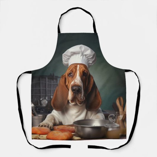 Basset Hound Dog Chef Schort (Voorkant)