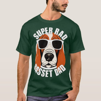 Basset Hound Dog Dad Funny Mannen Vaders Dag T-shirt