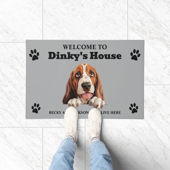 Basset Hound Dog Deurmat (Binnen)
