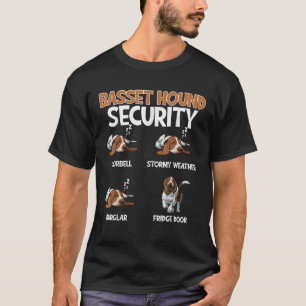 Basset Hound Dog Doglover Security en Protect Fun T-shirt