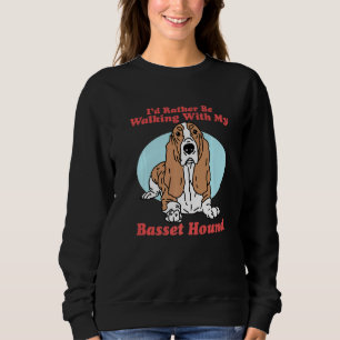 Basset Hound Dog Eigenaar die met mijn huis loopt Trui