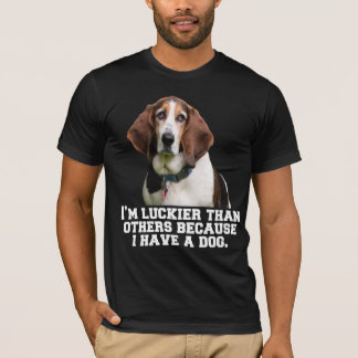 Basset Hound Dog Eigenaar Ik ben Luckier dan ander T-shirt