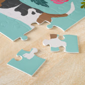 Basset Hound Dog  Florals Legpuzzel (Zijkant)