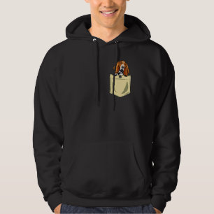 Basset Hound Dog in Pocket Puppy Hoodie