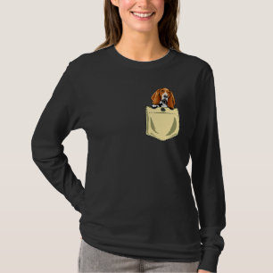 Basset Hound Dog in Pocket Puppy T-shirt
