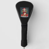 Basset Hound Dog Kerstfeesten Santa Hondenliefhebb Golfheadcover (Voorkant)