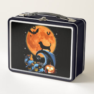 Basset Hound Dog Moon Pumpkin Halloween