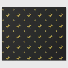 Basset Hound Dog Paw Gift Wrapping paper Cadeaupapier