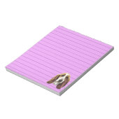 Basset Hound Dog Portret Print Lined Notitieblok (Gedraaid)