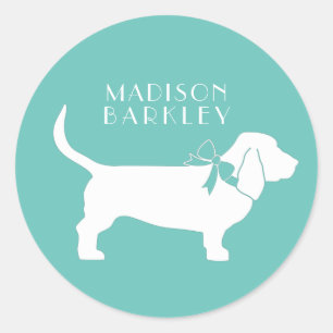 Basset Hound Dog Puppy Ronde Sticker