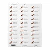 Basset Hound Dog Return Address Label (Full Sheet)