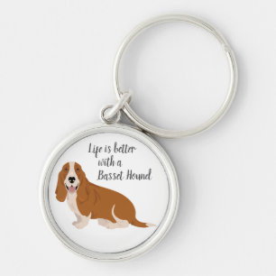 Basset hound dog sleutelhanger