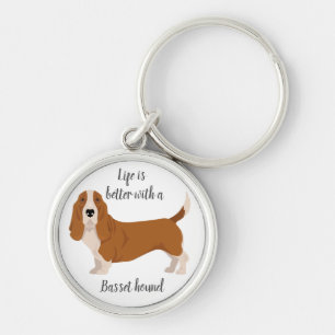Basset hound dog sleutelhanger
