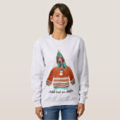 Basset Hound Dog Ugly Kersthond Mam Sweatshirt (Voorkant volledig)