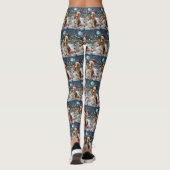 Basset Hound Dog Winter Wonderland Kerstvreugde Leggings (Achterkant)