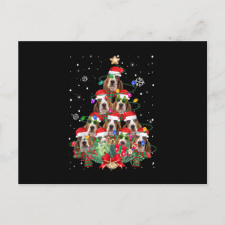 Basset Hound Dogs Tree Christmas Pajama Xmas Gifts Feestdagenkaart