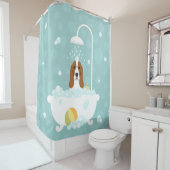 Basset Hound Douche Chien rideau (En situation)