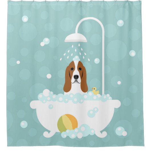 Basset Hound Douche Chien rideau (Devant)