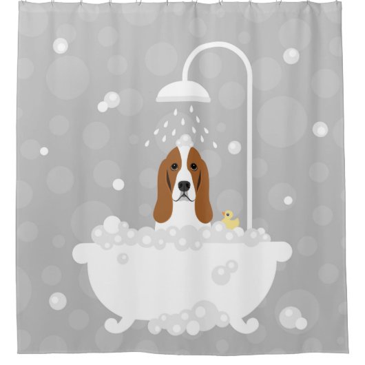 Basset Hound Douche Chien rideau (Devant)