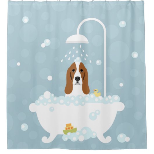 Basset Hound Douche Chien rideau (Devant)
