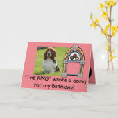 Basset Hound drôle de carte d'anniversaire (Fleur jaune)