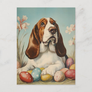 Basset Hound  Easter Briefkaart