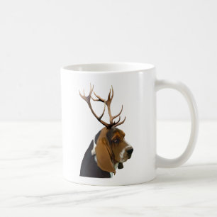 Basset Hound en Antlers Koffiemok